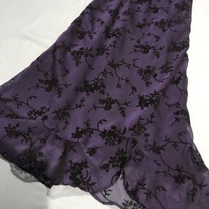 Purple with black velvet glittery flowers